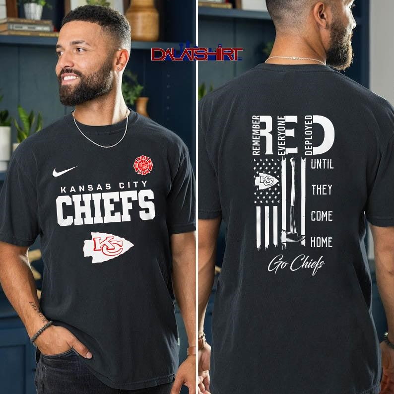 Kansas City Chiefs NFL red friday firefighter t-shirt