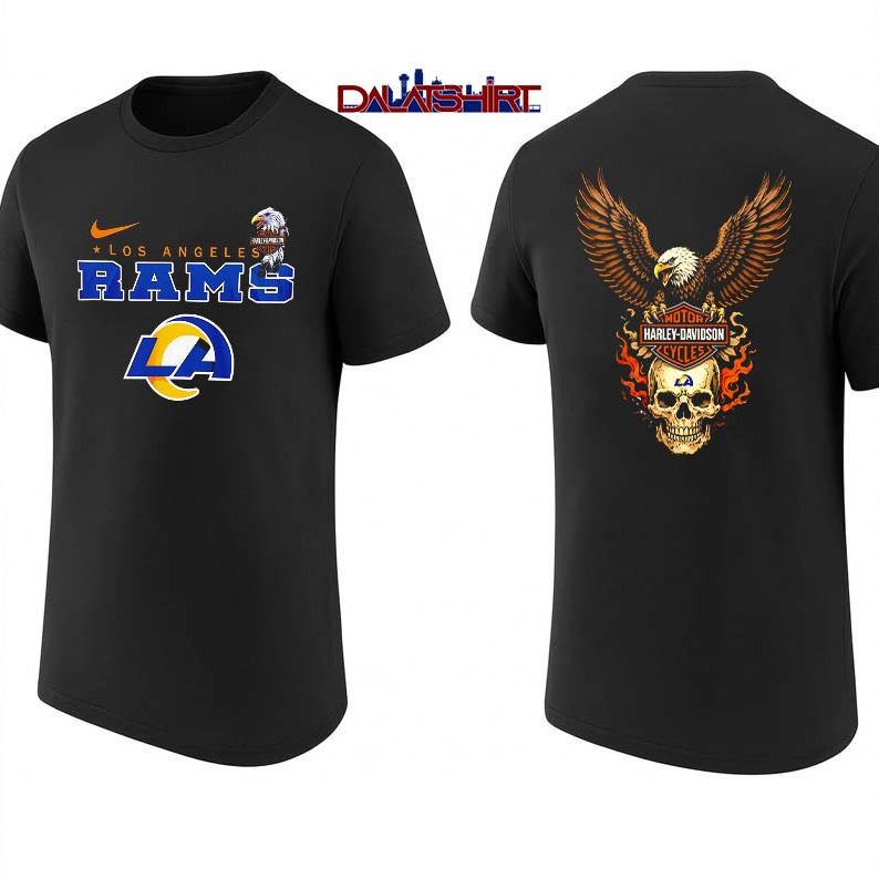 Los Angeles Rams Eagle Harley Davidson shirt