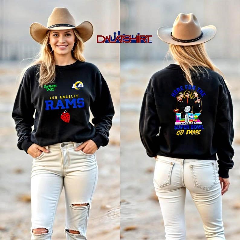 Los Angeles Rams NFL 2026 Super Bowl Green Day long-sleeve