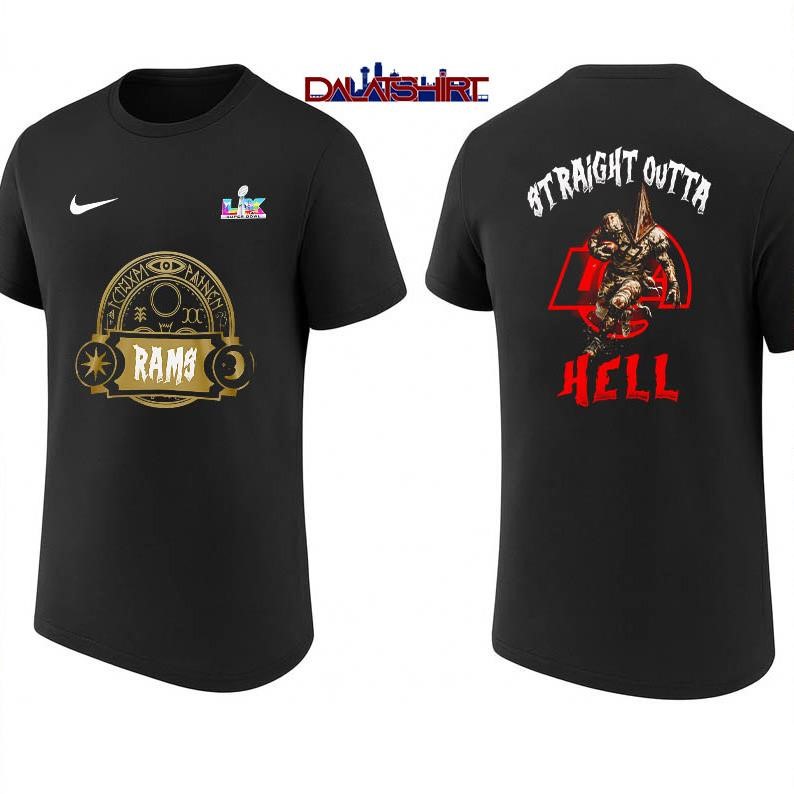 Los Angeles Rams NFL 2026 Super Bowl x Silent Hill shirt