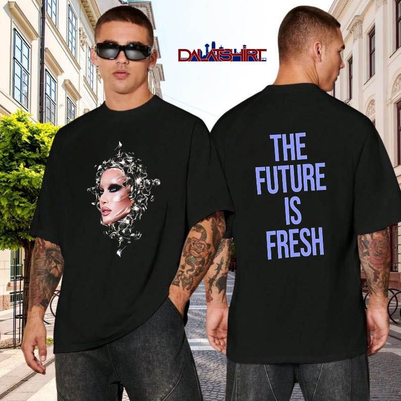 Minty Fresh the future is fresh black-shirt