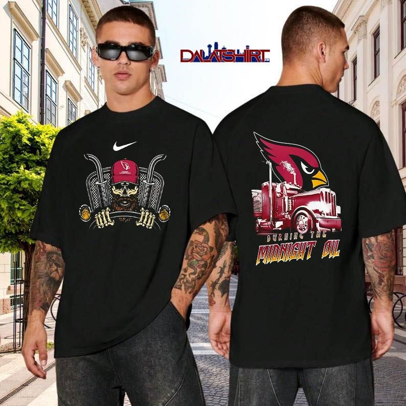 NFL Arizona Cardinals Truck Driver Burning The Midnight Oil black-shirt
