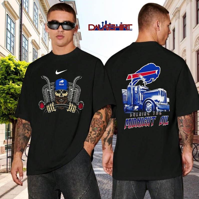 NFL Buffalo Bills Truck Driver Burning The Midnight Oil black-shirt