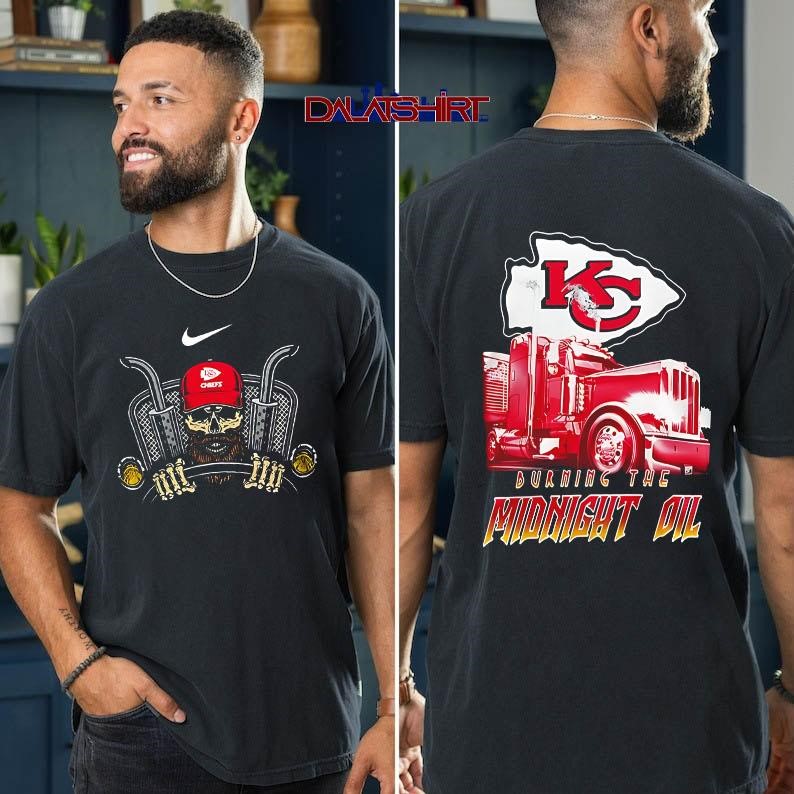 NFL Kansas City Chiefs Truck Driver Burning The Midnight Oil t-shirt