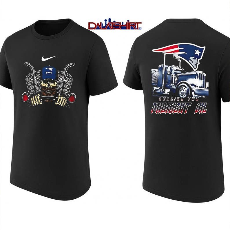 NFL New England Patriots Truck Driver Burning The Midnight Oil shirt