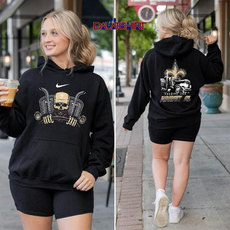 NFL New Orleans Saints Truck Driver Burning The Midnight Oil hoodie