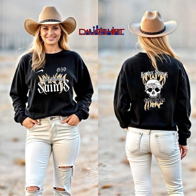 NFL New Orleans Saints $uicideboy$ G59 Skull long-sleeve