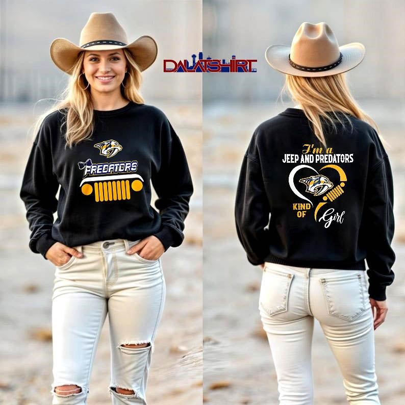 Nashville Predators I'm A Jeep And Predators Kind Of Girl long-sleeve