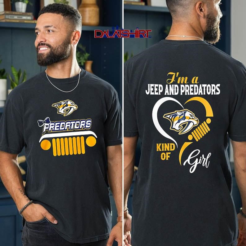 Nashville Predators I'm A Jeep And Predators Kind Of Girl t-shirt