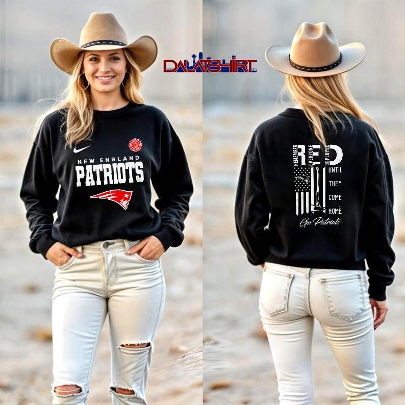 New England Patriots NFL red friday firefighter long-sleeve