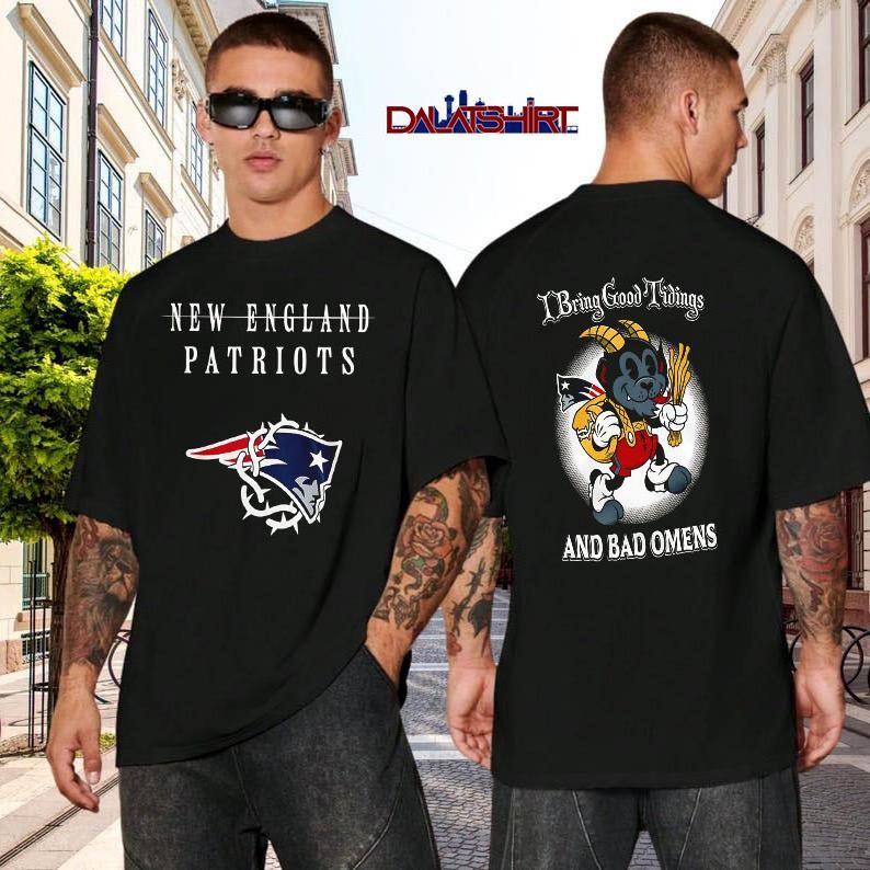 New England Patriots NFL x Bad Omens black-shirt