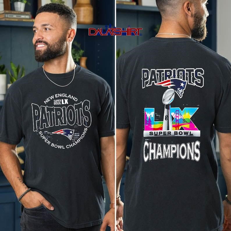 New England Patriots Super Bowl LX Champions Stylish t-shirt