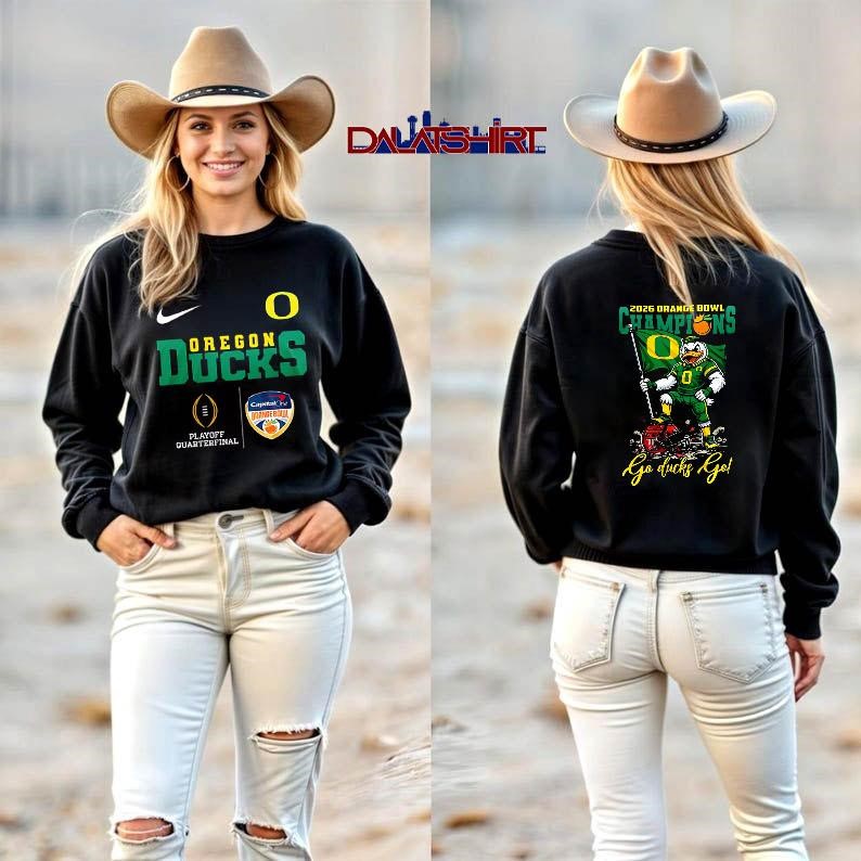 Oregon Ducks NCAA 2026 Cotton Bowl Champions long-sleeve