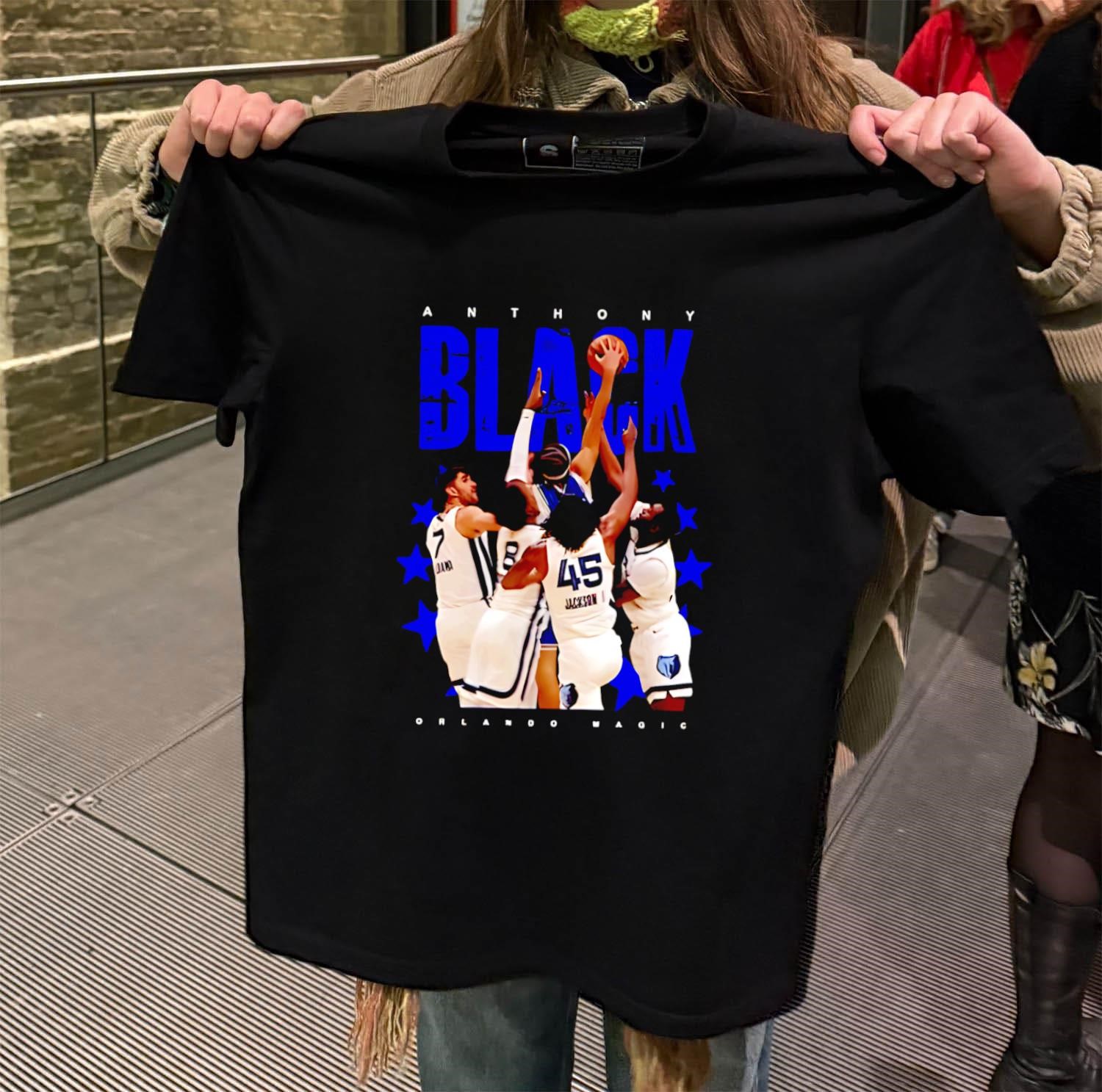 Orlando Magic Anthony Black Poster Dunk black-t-shirt