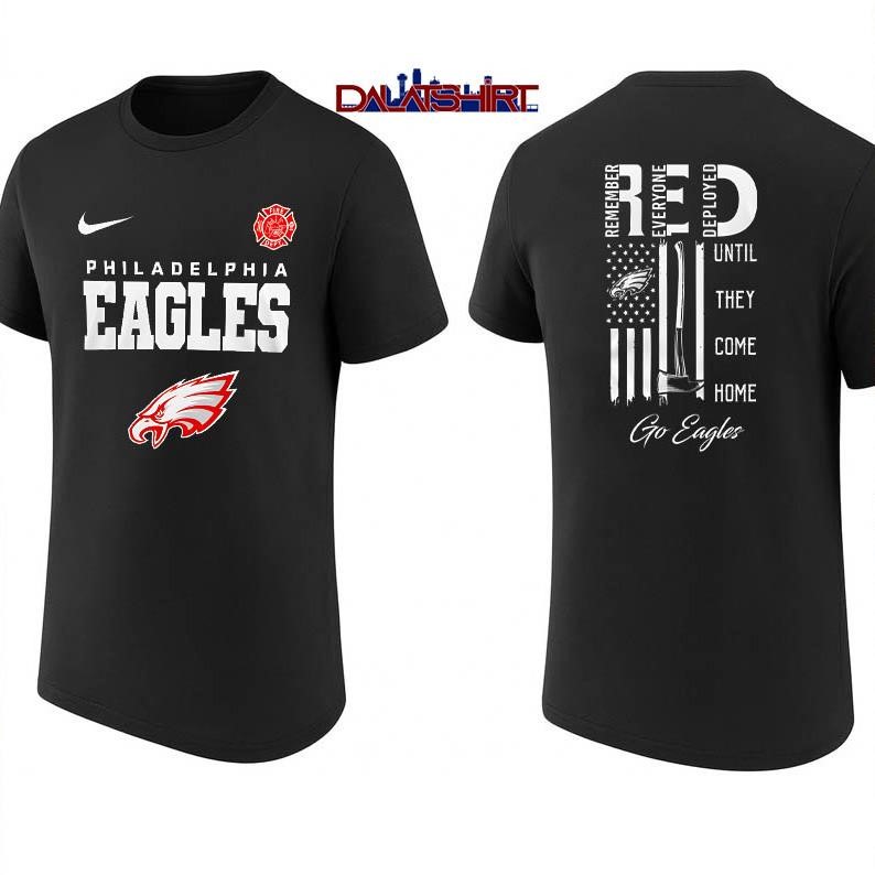 Philadelphia Eagles NFL red friday firefighter shirt