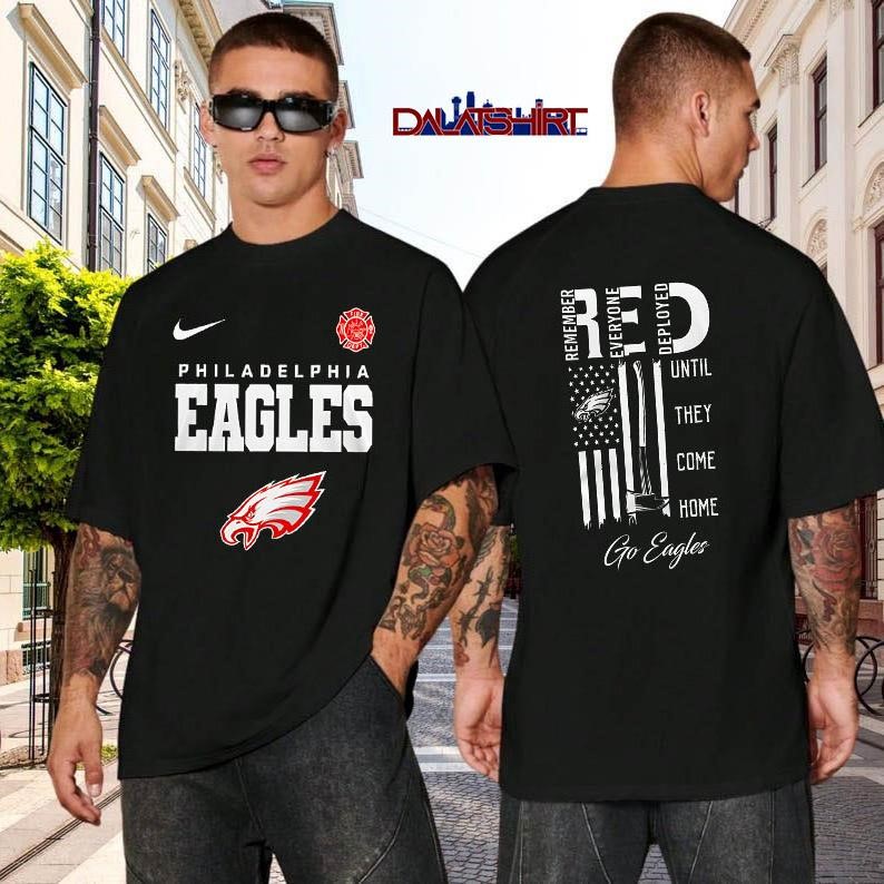Philadelphia Eagles NFL red friday firefighter black-shirt