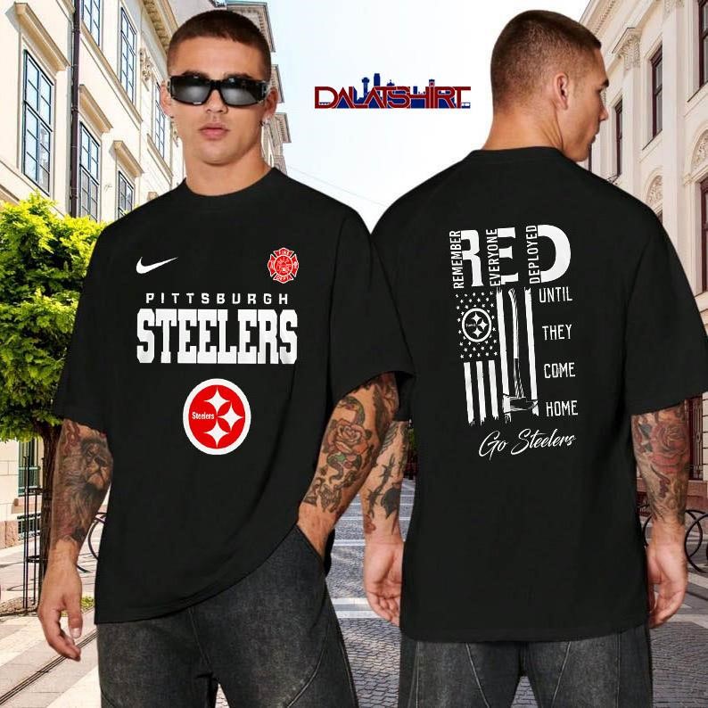 Pittsburgh Steelers NFL red friday firefighter black-shirt
