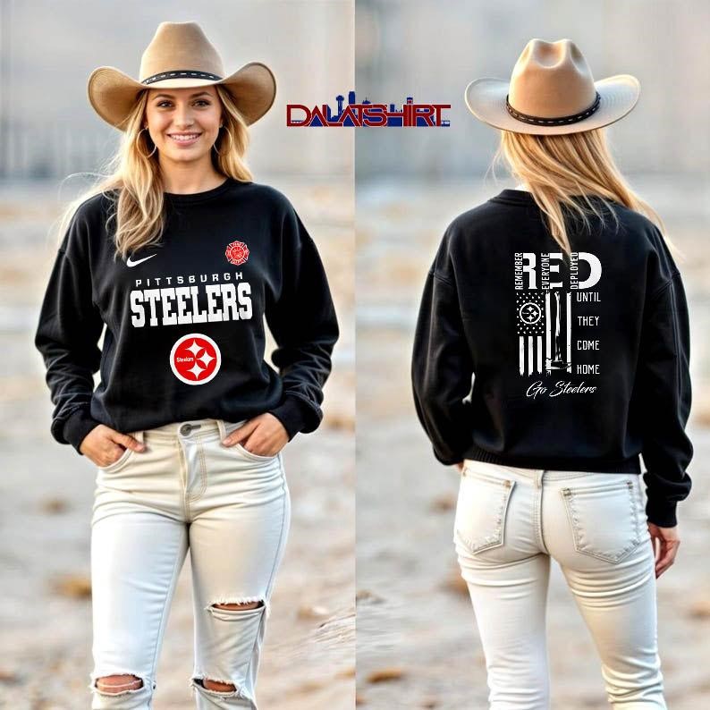Pittsburgh Steelers NFL red friday firefighter long-sleeve