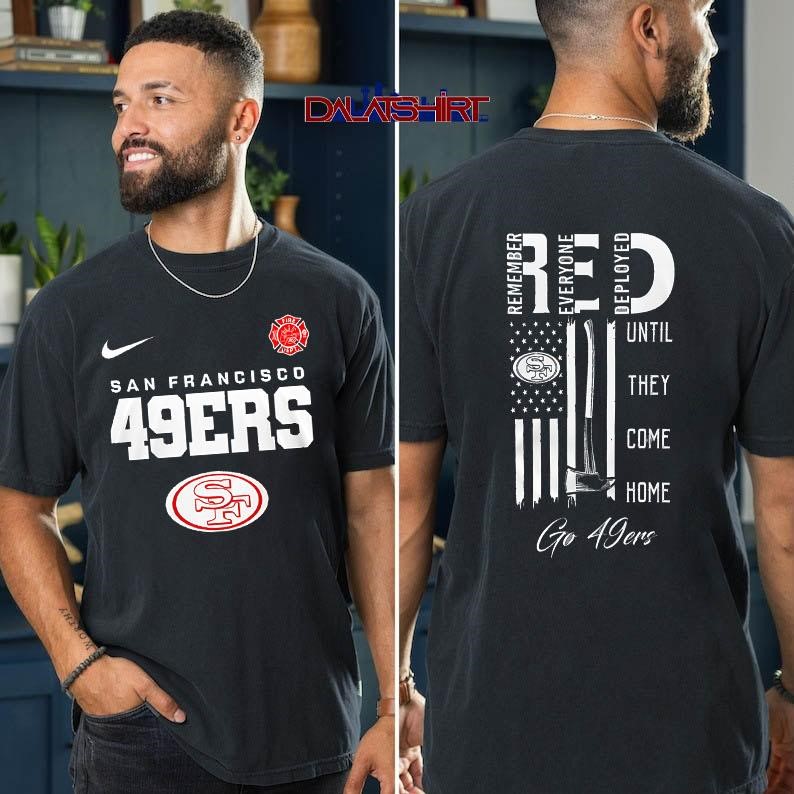 San Francisco 49ers NFL red friday firefighter t-shirt