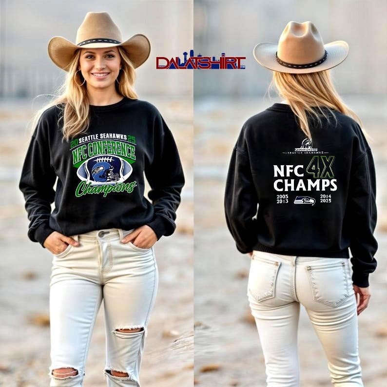 Seattle Seahawks NFC 4X Champs 2026 long-sleeve