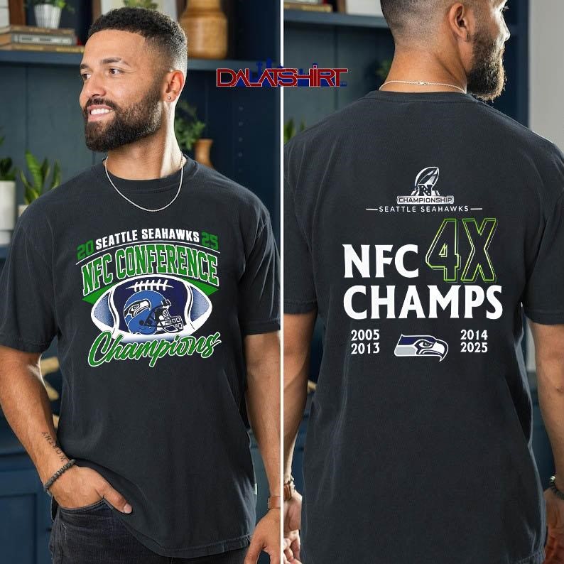 Seattle Seahawks NFC 4X Champs 2026 t-shirt