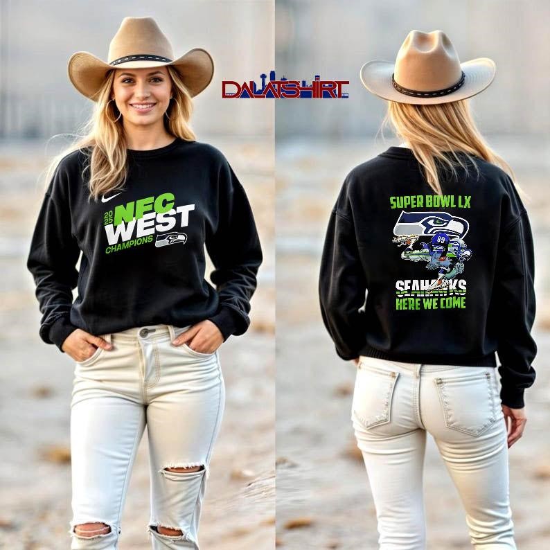 Seattle Seahawks NFL 2025 Division Champions here we come long-sleeve