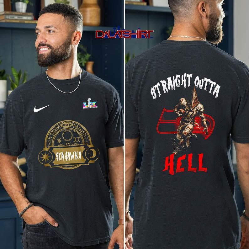 Seattle Seahawks NFL 2026 Super Bowl x Silent Hill t-shirt