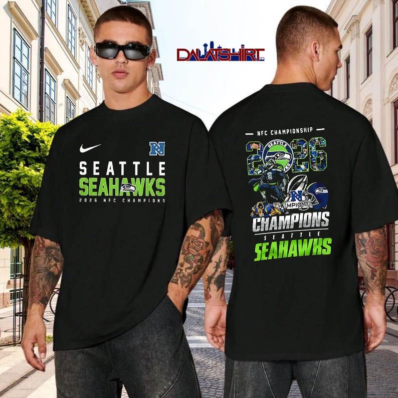 Seattle Seahawks NFL AFC Championship 2026 black-shirt