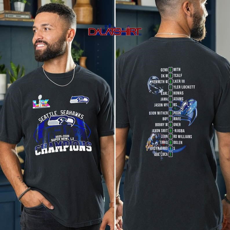 Seattle Seahawks Super Bowl LX Champions Stylish t-shirt