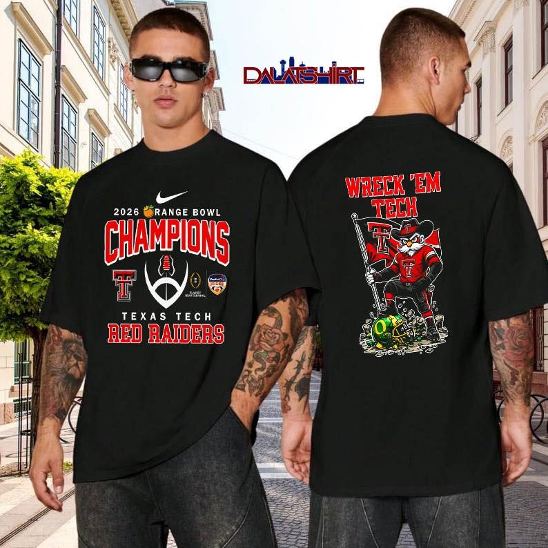 Texas Tech Red Raiders NCAA 2026 Cotton Bowl Champions black-shirt