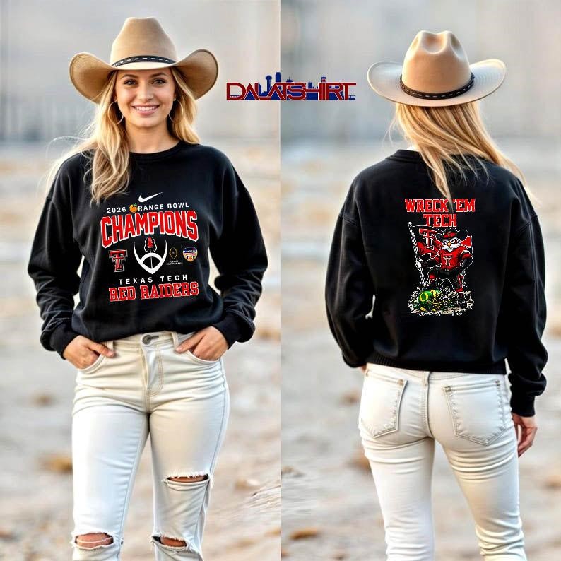 Texas Tech Red Raiders NCAA 2026 Cotton Bowl Champions long-sleeve