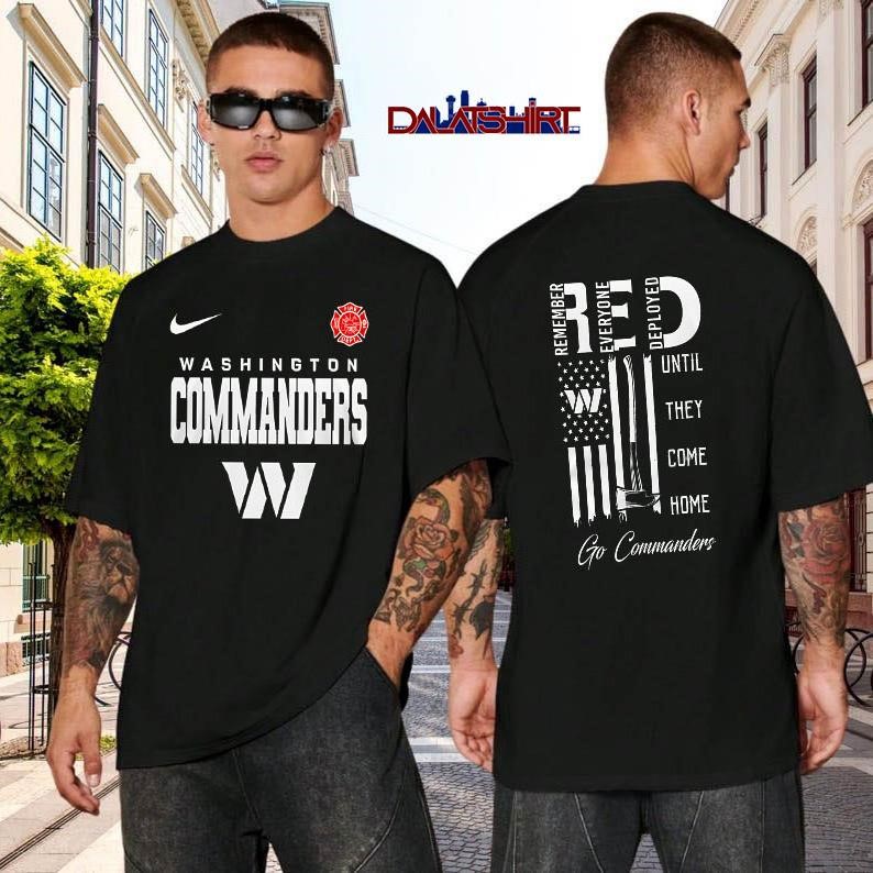 Washington Commanders NFL red friday firefighter black-shirt