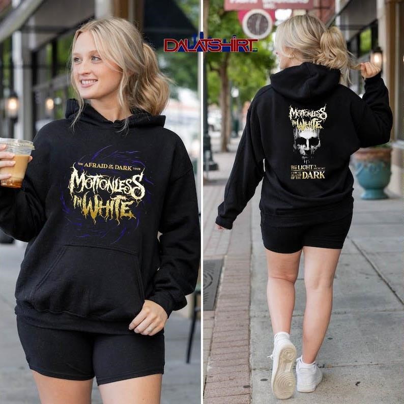 Afraid of the Dark Motionless In White 2026 tour hoodie