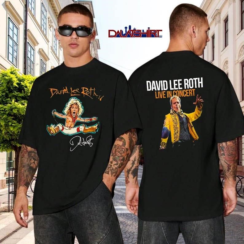 David Lee Roth Live In Concert 2026 black-shirt
