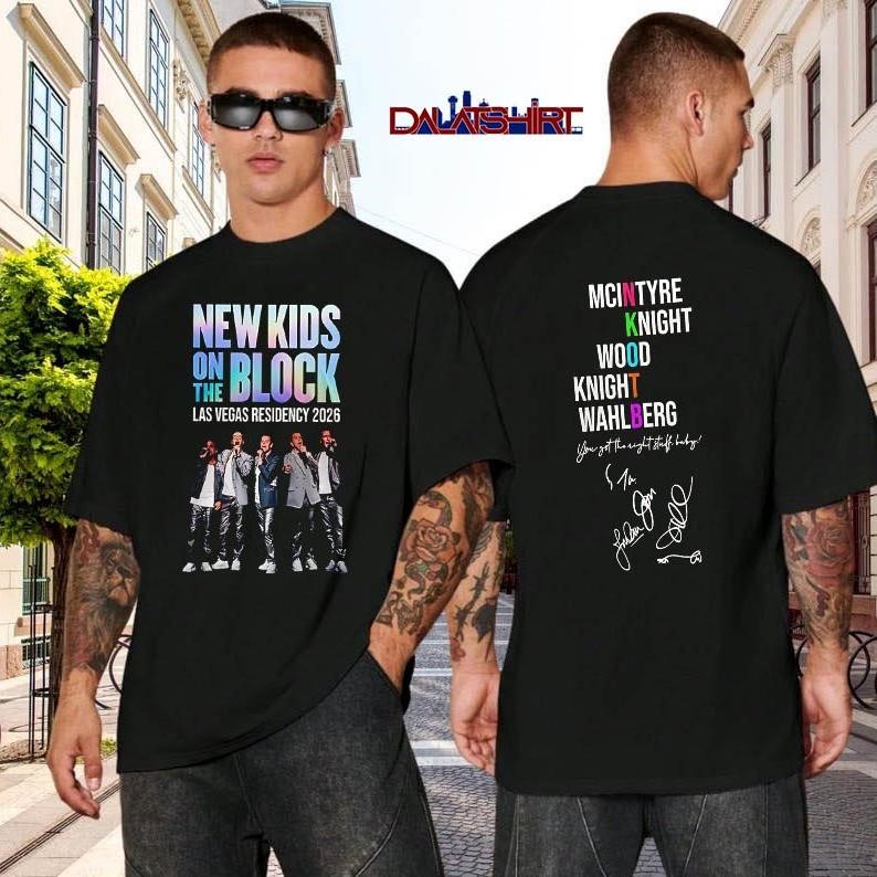 New Kids On Block The Las Vegas Residency 2026 black-shirt