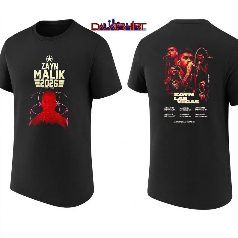 Zayn Malik 2026 Las Vegas tour shirt