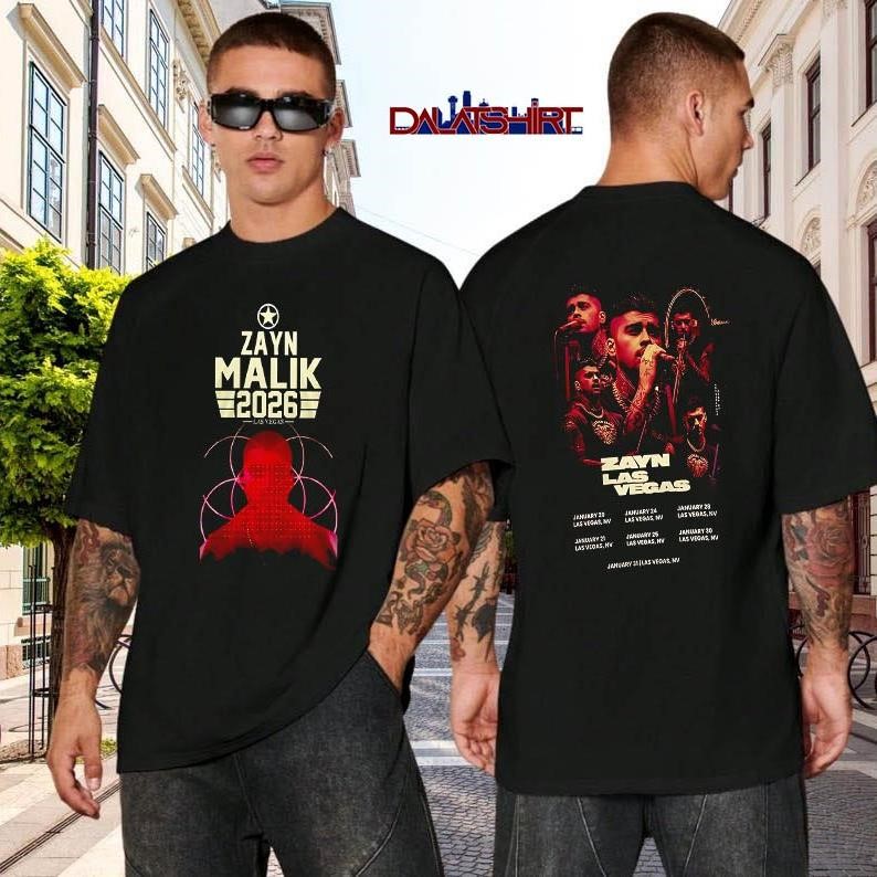 Zayn Malik 2026 Las Vegas tour black-shirt