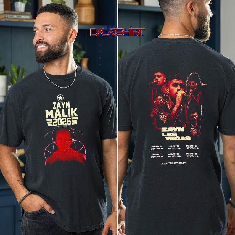 Zayn Malik 2026 Las Vegas tour t-shirt