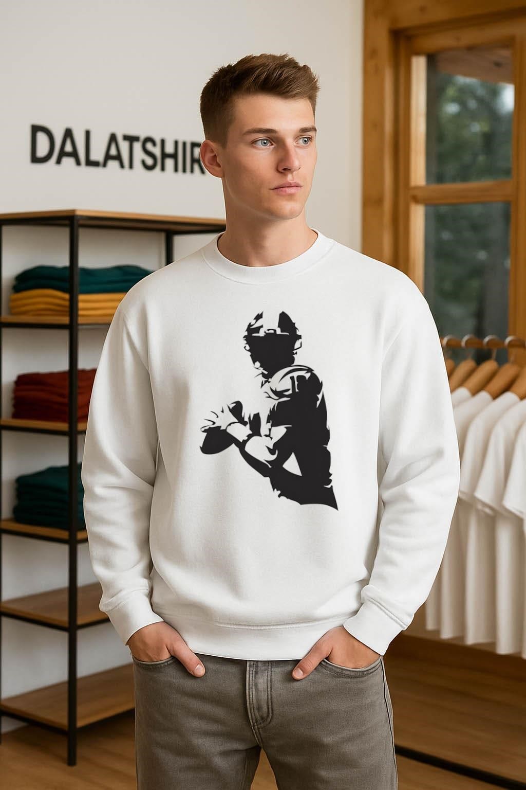 American Football Quarterback Player Silhouette Sports sweater