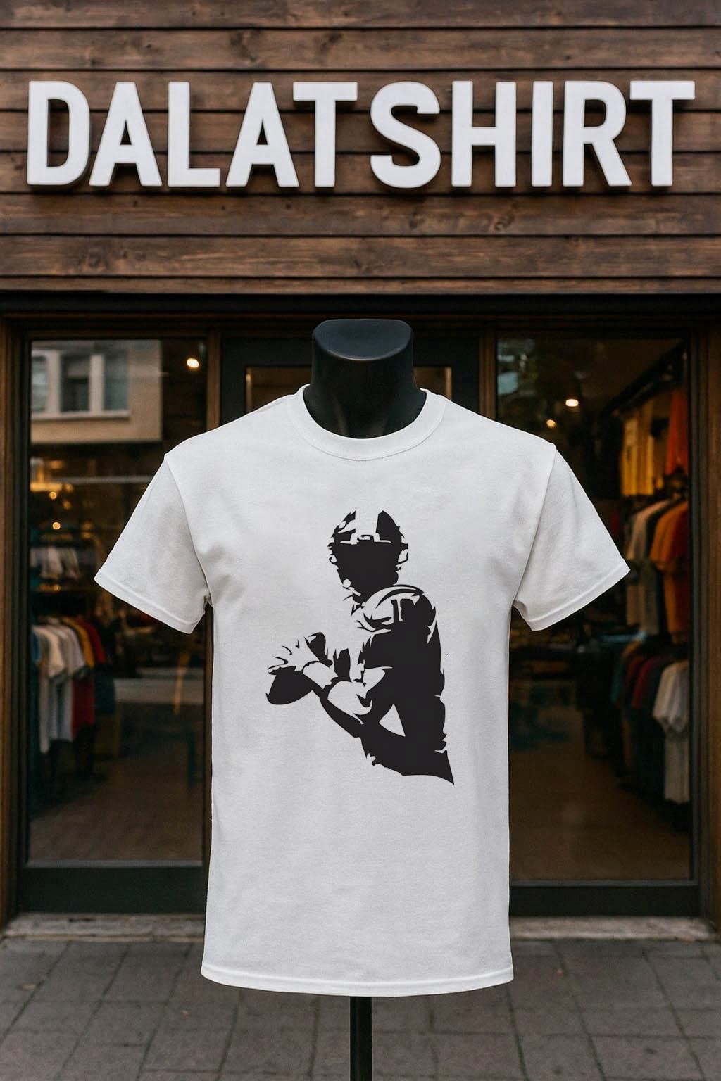 American Football Quarterback Player Silhouette Sports shirt