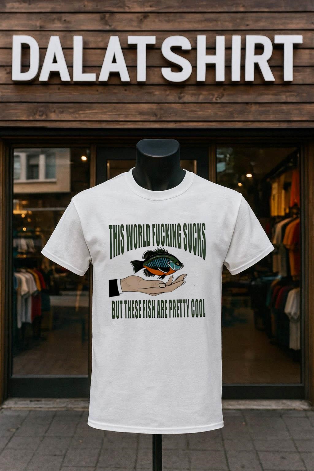 Awesome This world fucking sucks but these fish are pretty cool shirt