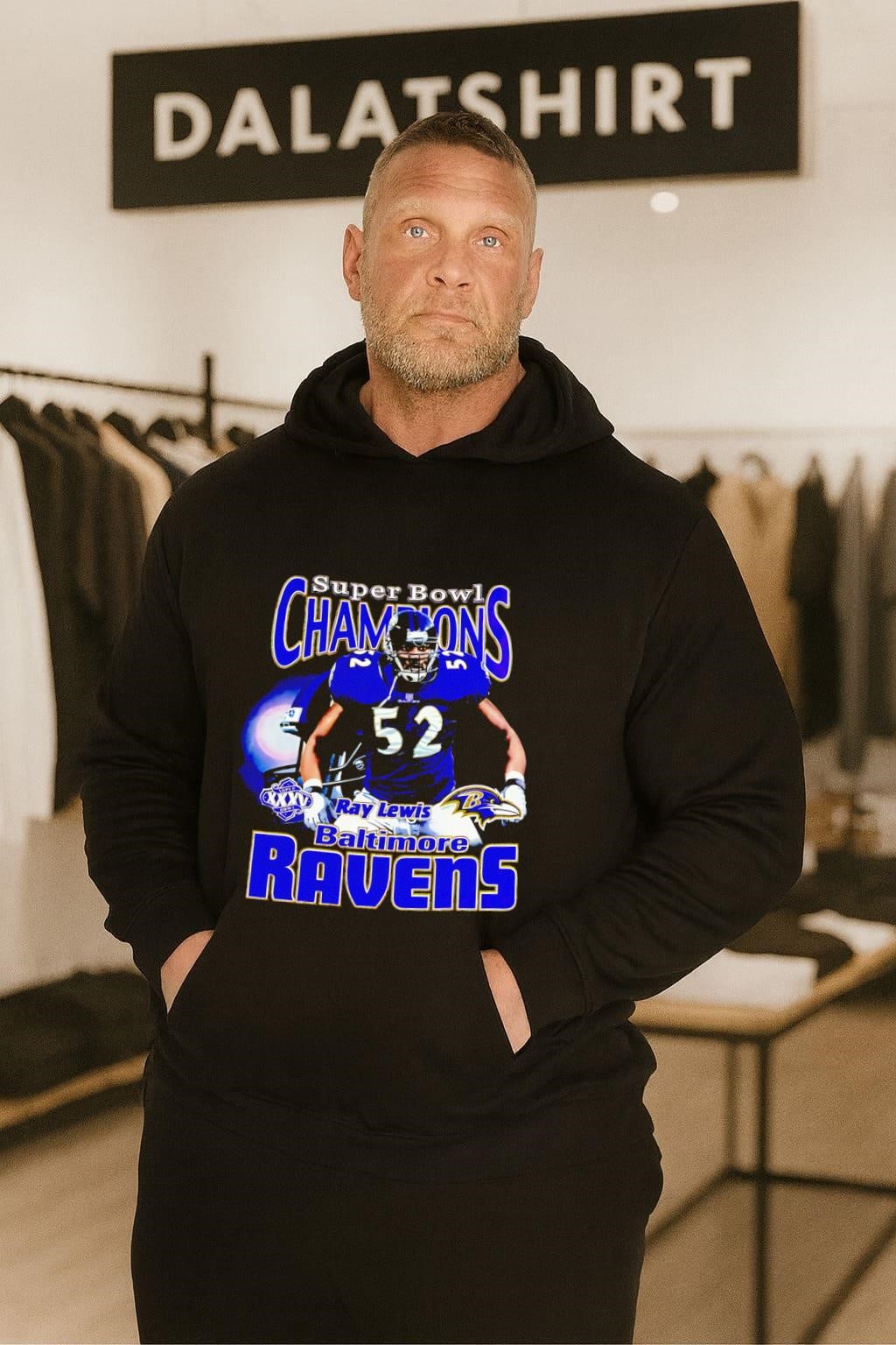 Baltimore Ravens Super Bowl Champions Ray Lewis hoodie