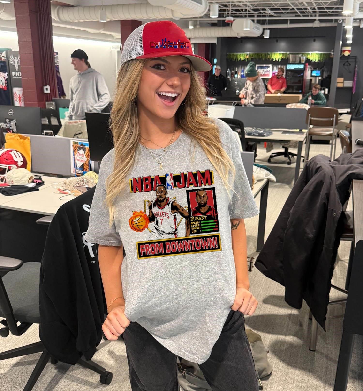 Best NBA Jam Rockets Kevin Durant From Downtown V-Neck-T-Shirt