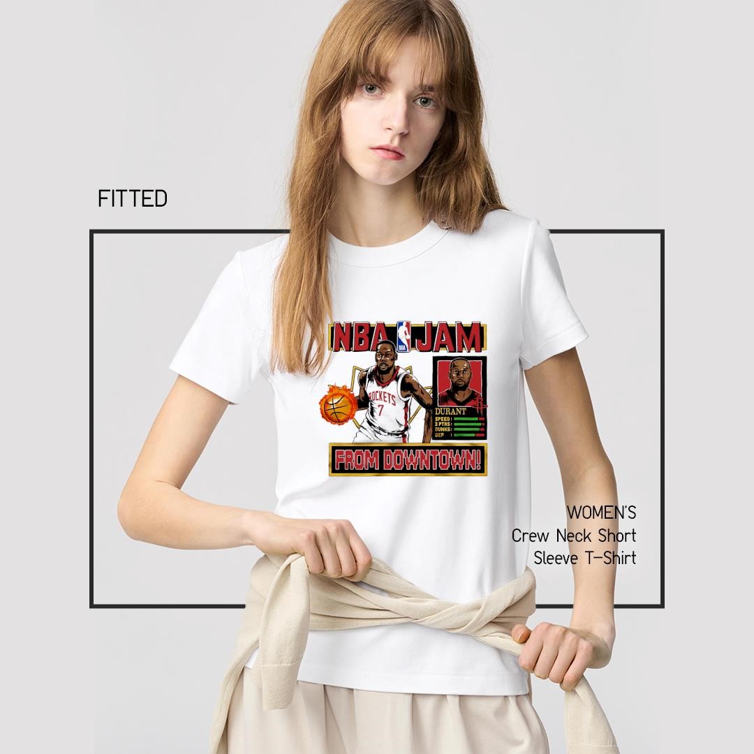 Best NBA Jam Rockets Kevin Durant From Downtown women's-shirt