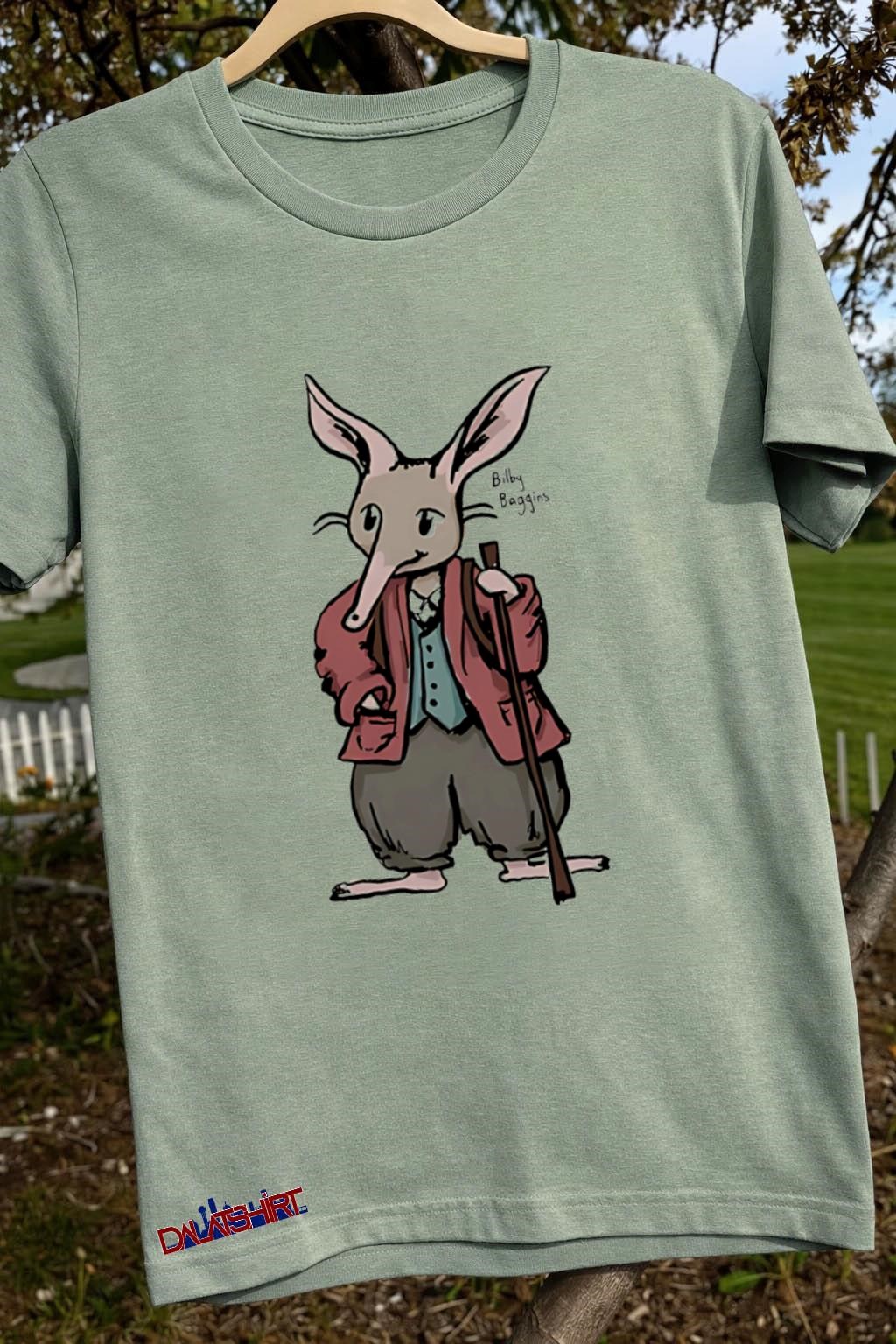 Bilby Baggins Rat sage-green-t-shirt