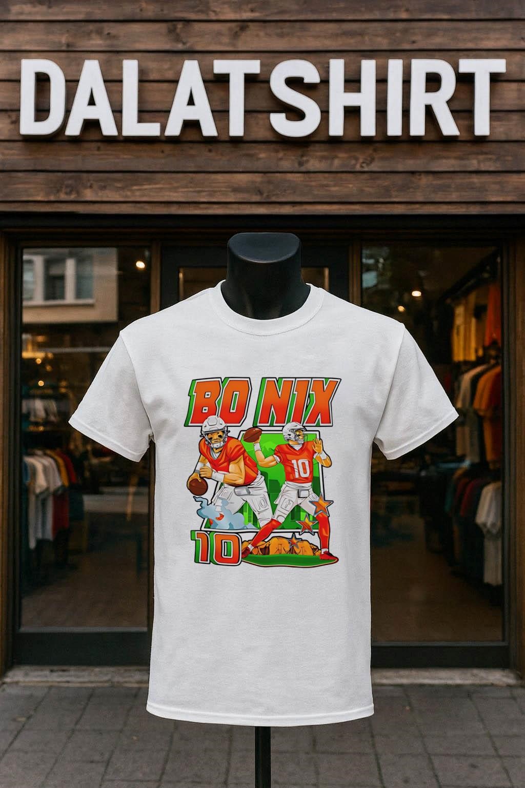 Bo Nix 10 Denver Broncos Football Cartoon shirt