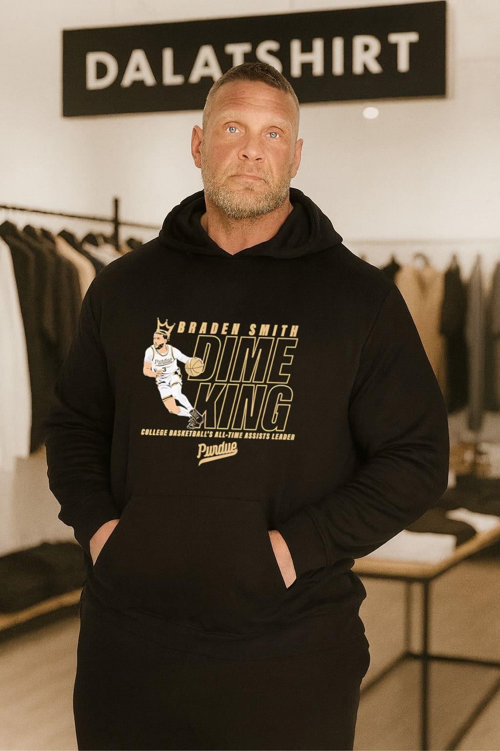 Braden Smith Dime King College Basketball's All-Time Assists Leader Purdue hoodie