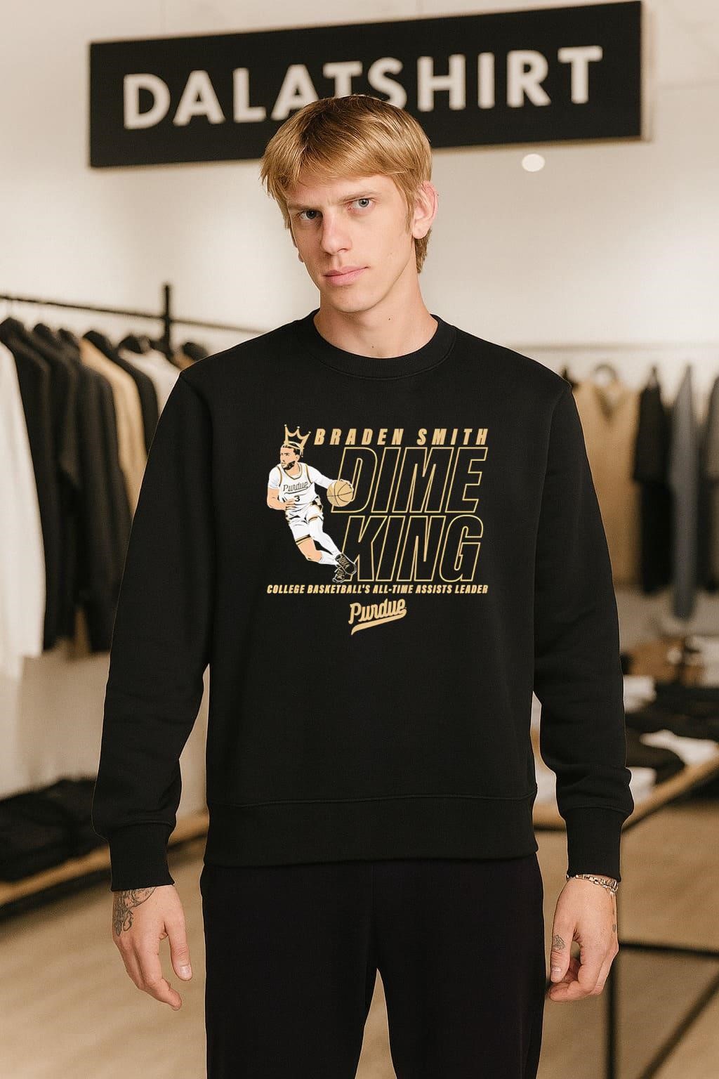 Braden Smith Dime King College Basketball's All-Time Assists Leader Purdue sweater