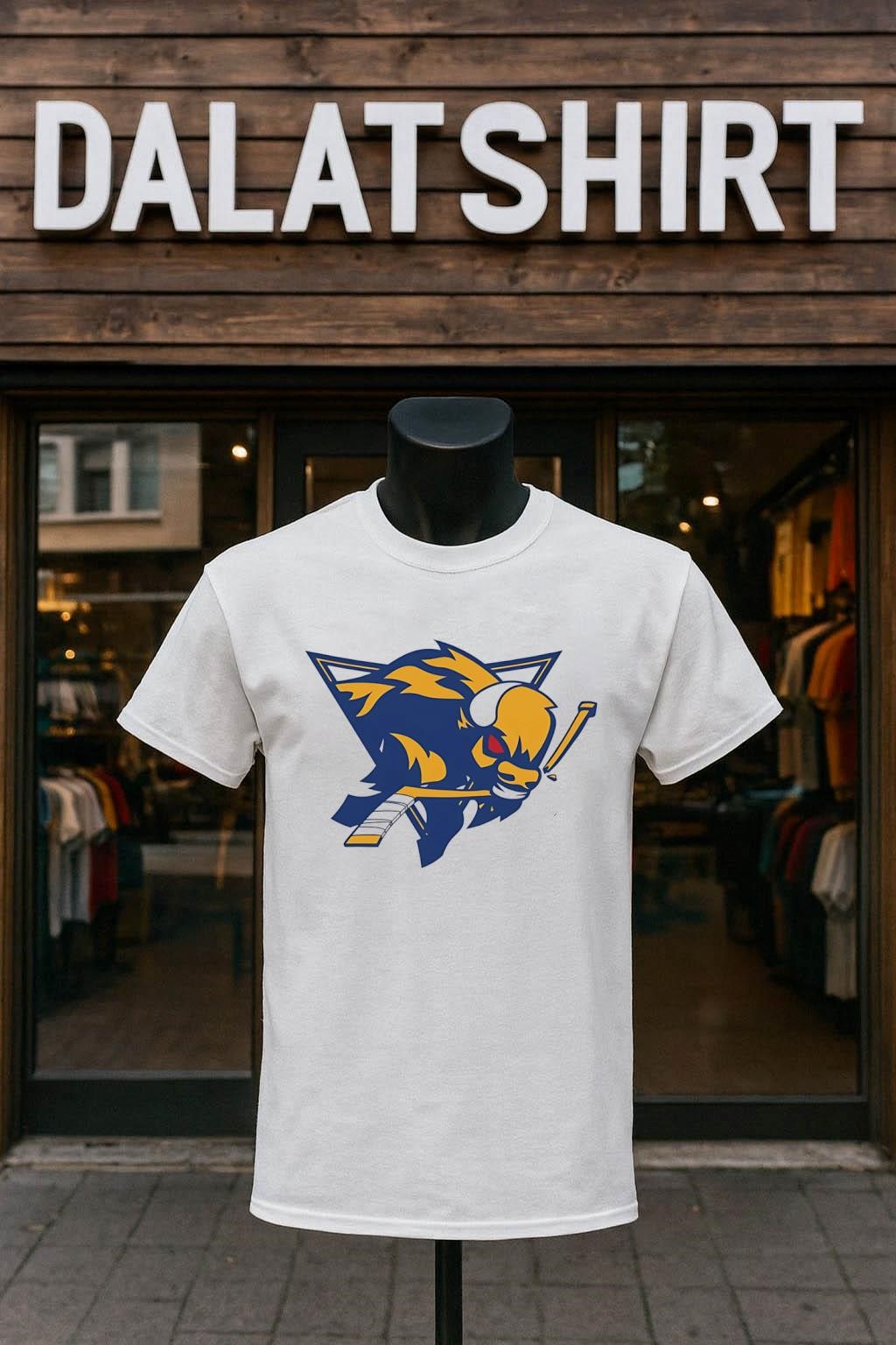 Buffalo Sabres Vintage Angry Goat Head Hockey Logo shirt