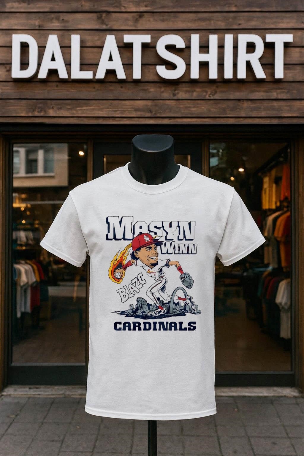 Cardinals Masyn Winn Blaze MLB cartoon shirt